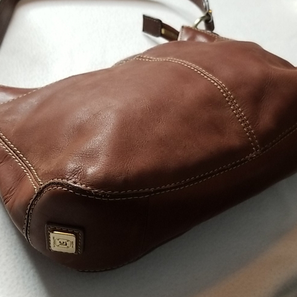 Liz Claiborne Vintage Brown Genuine Leather Bag - Picture 10 of 16